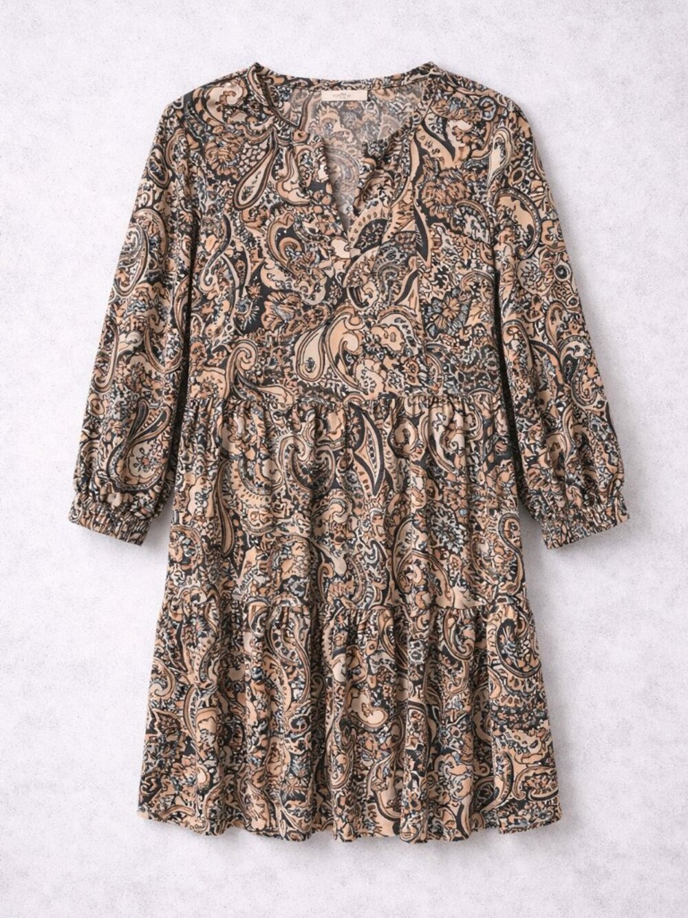 NWT Cupshe Women's Paisley Print Peasant Sleeve Dress Size XL